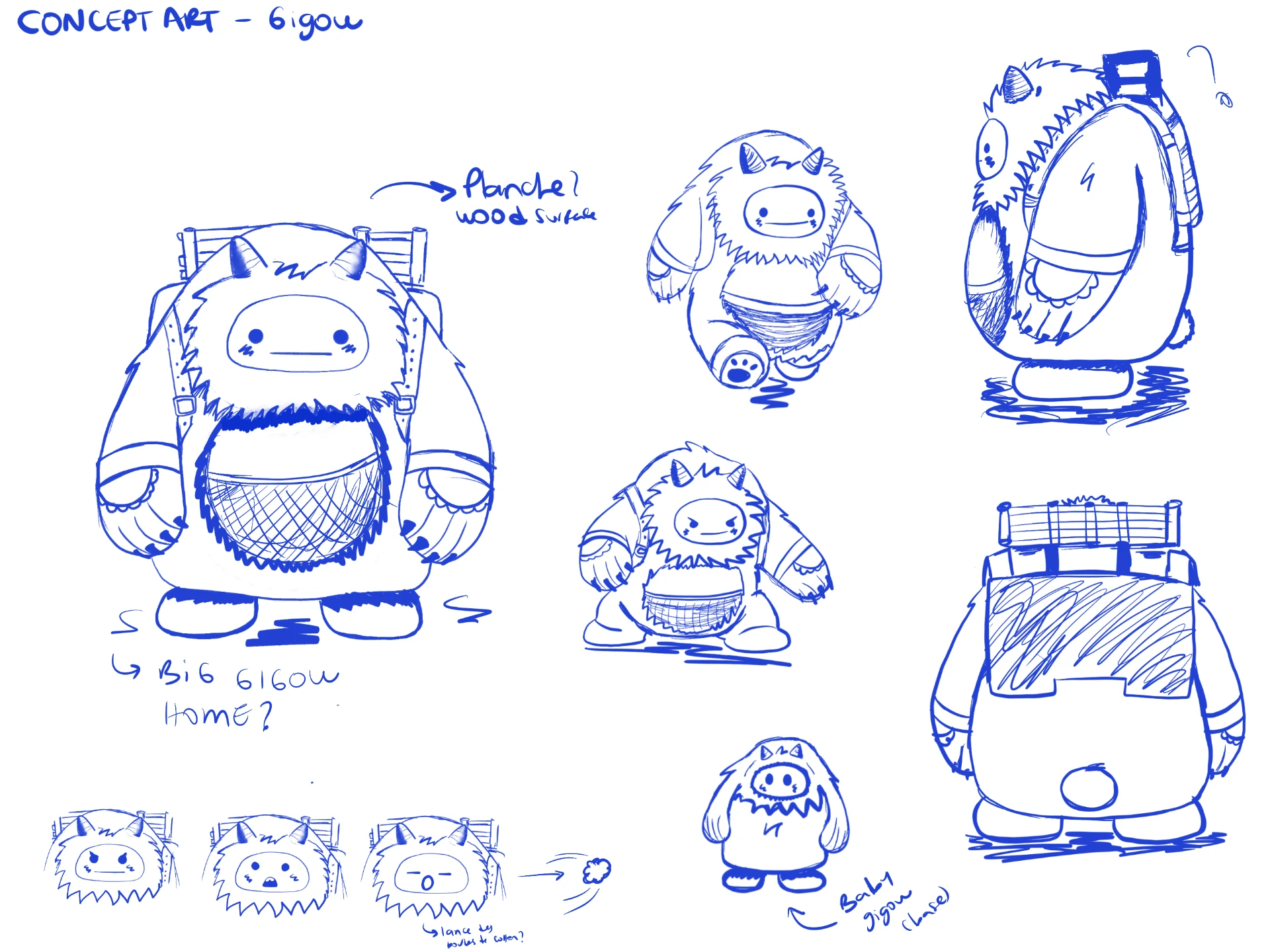 Big Gigou — creature concept sheet